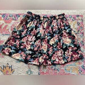 Forever 21 Floral Multicolor Mini Skirt Size Large